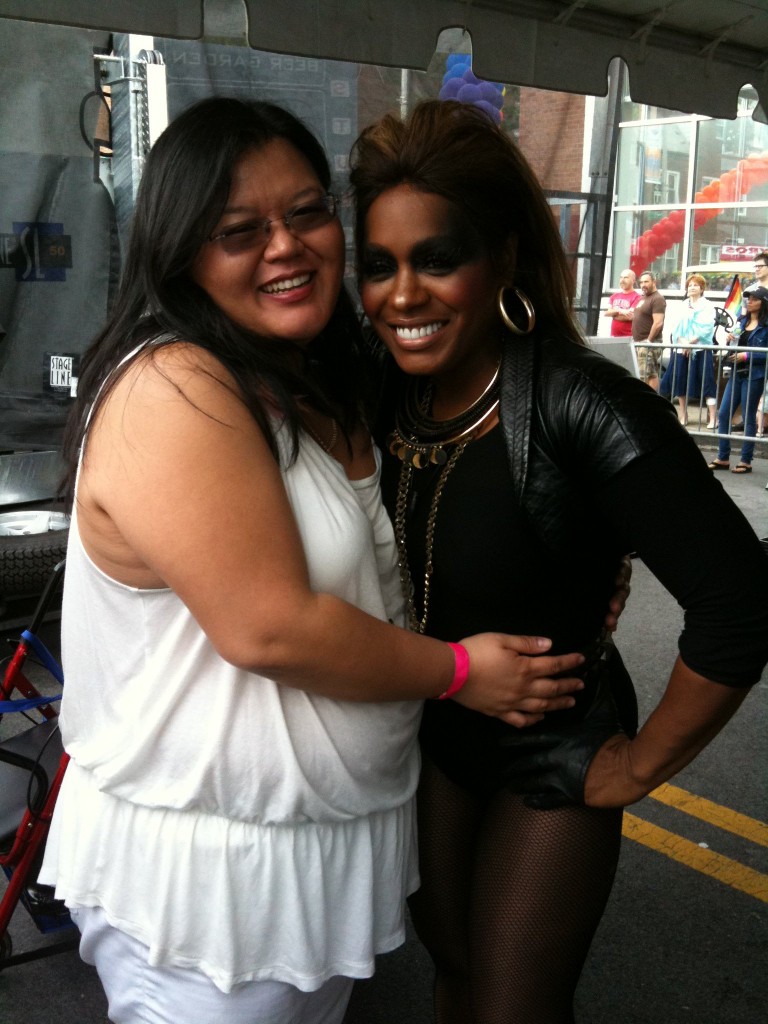 Janifer backstage at Queens Pride with Ultra Nate