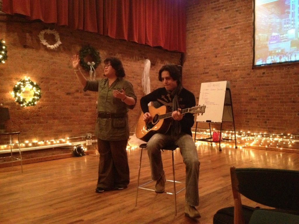 Janifer with Jason Sprinzen at Actors InC, NYC